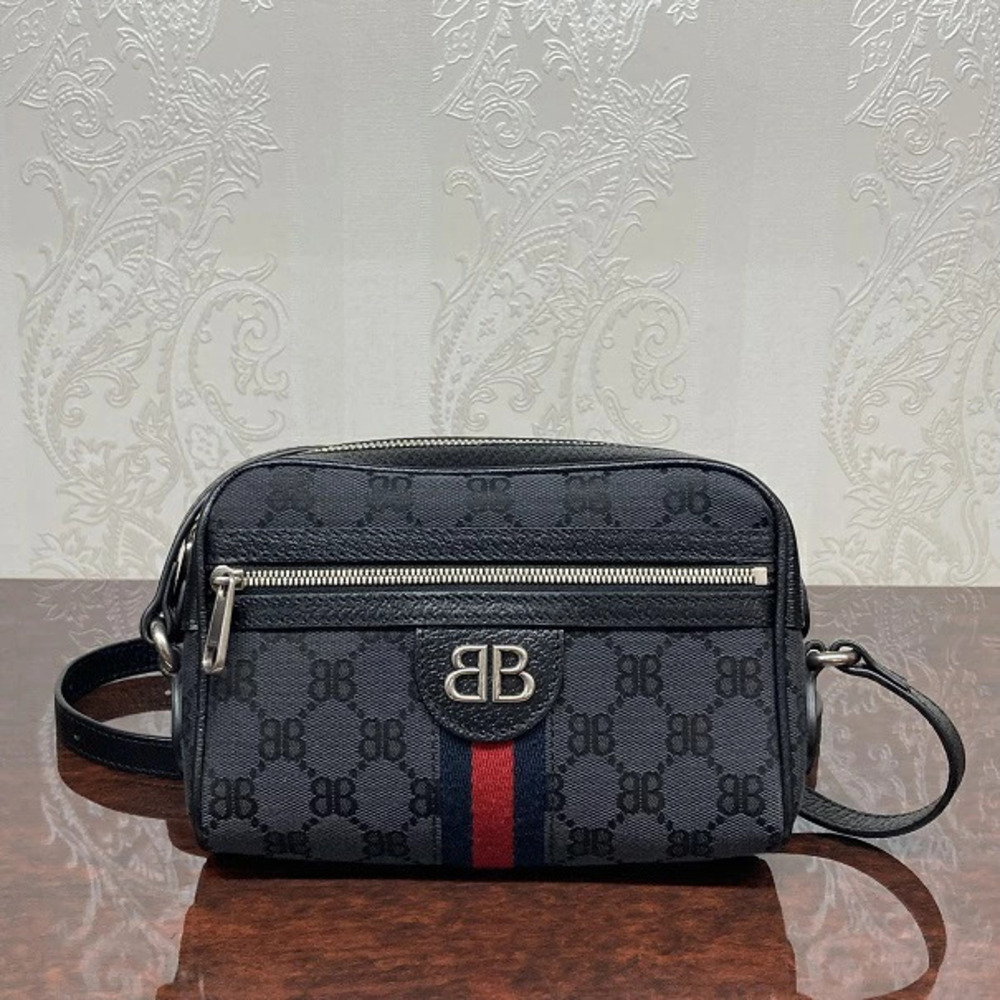 GUCCI BALENCIAGA Collaboration Camera Bag Shoulder Messenger Black